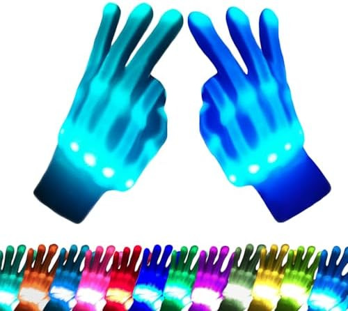 Kids Toys 12 Colors LED Gloves Cool Toys Gifts for Age 5-7 8-12 Years Old Boys Girls Stocking Stu... | Amazon (US)