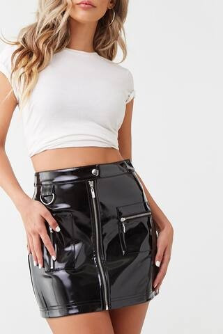 Faux Patent Leather Mini Skirt | Forever 21 (US)