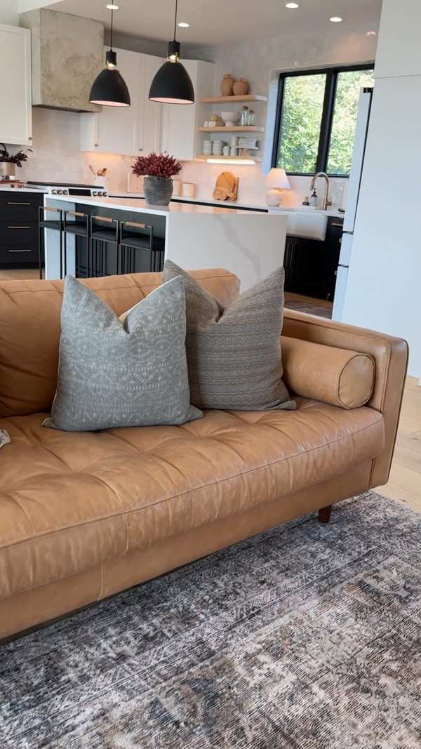 We’ve had this Amazon leather couch for 4 years, and it’s held up beautifully.