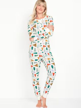 Thermal-Knit Pajama One-Piece for Women | Old Navy (US)