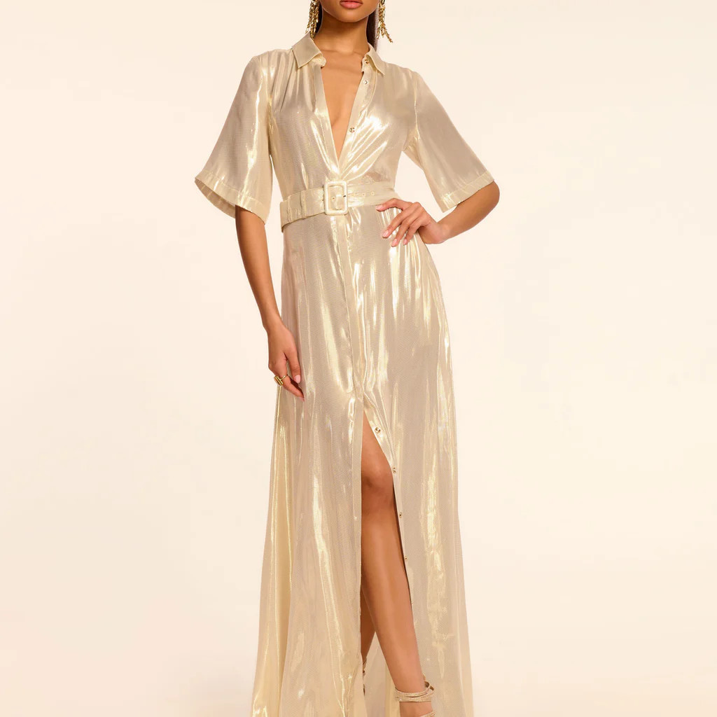 Andi Metallic Silk Short Sleeve Gown | Ramy Brook