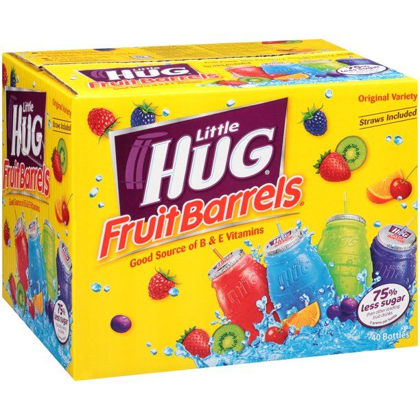 Little Hug Fruit Drink Barrels Original Variety Pack, 8 Fl. Oz., 40 Count | Walmart (US)