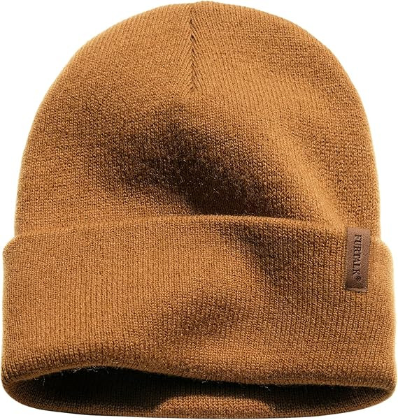 FURTALK Beanie for Men Women Cuffed Thick Knitted Unisex Winter Hat Beanies Skull Cap | Amazon (US)