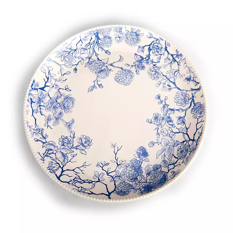 Beaded Blue Toile Dinner Plate | Kirklands