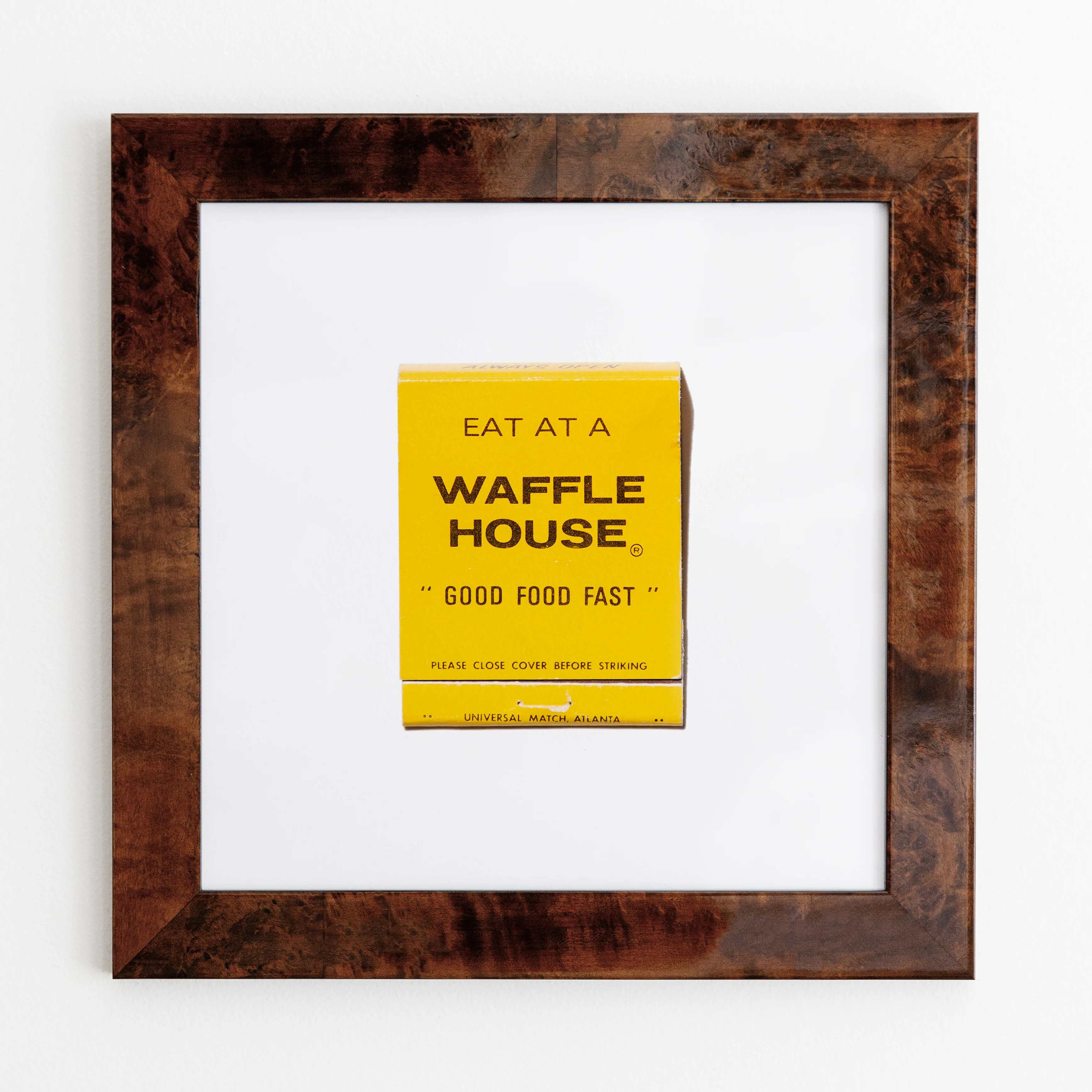 Waffle House - Framed Print Matchbook - Gift - Match South | Match South
