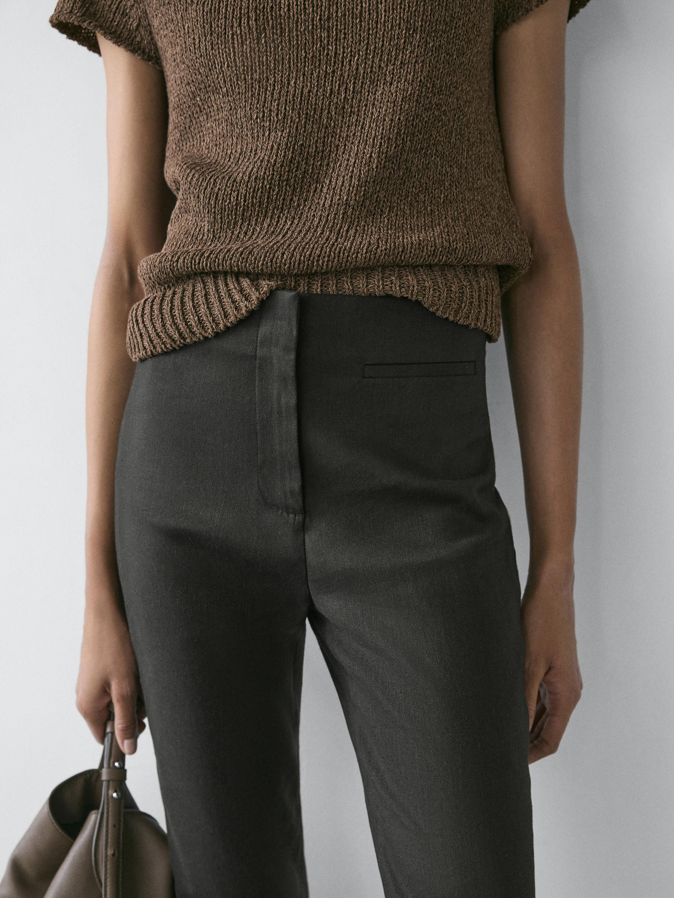 7/8 Hose mit Leinenanteil | Massimo Dutti DE