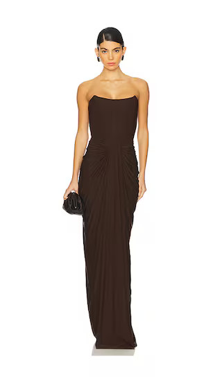 Pearl Gown in Dark Brown | Revolve Clothing (Global)