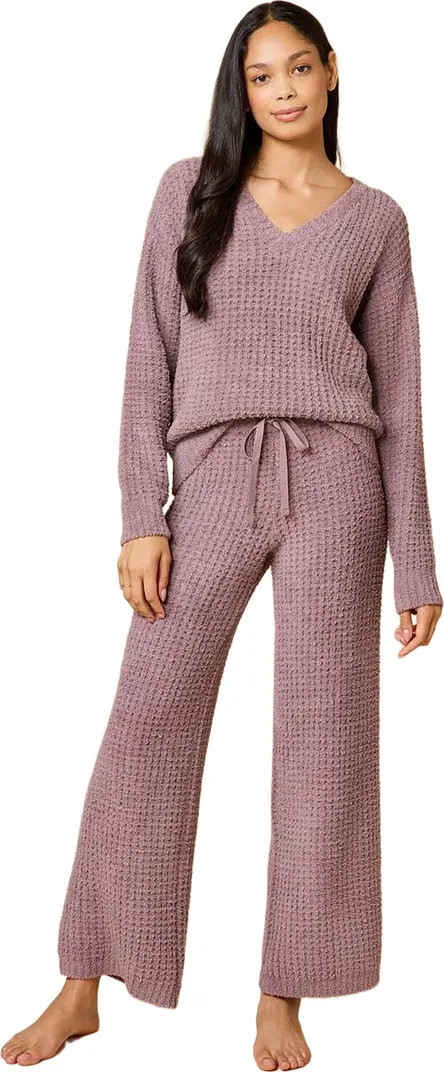 Waffle Marshmallow V-Neck Lounge Set | Nordstrom
