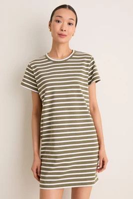Green Stripe Parker Mini Dress | Tuckernuck (US)