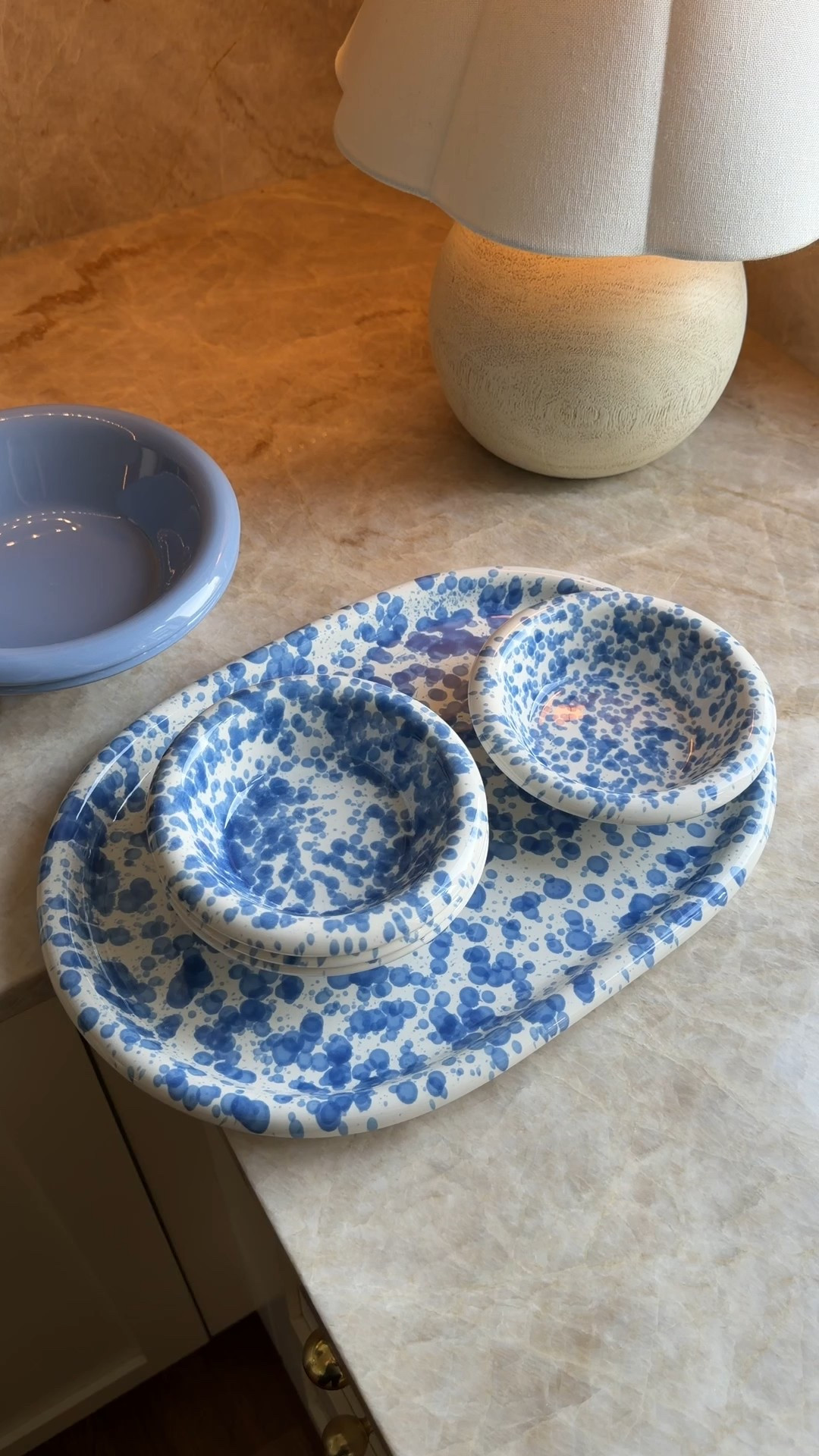 Cutest blue splatter ceramic tray and bowls from Target! Dishwasher safe and so fun for spring and serveware. High quality! 

#target #serveware #platter #splatter 

#LTKHome