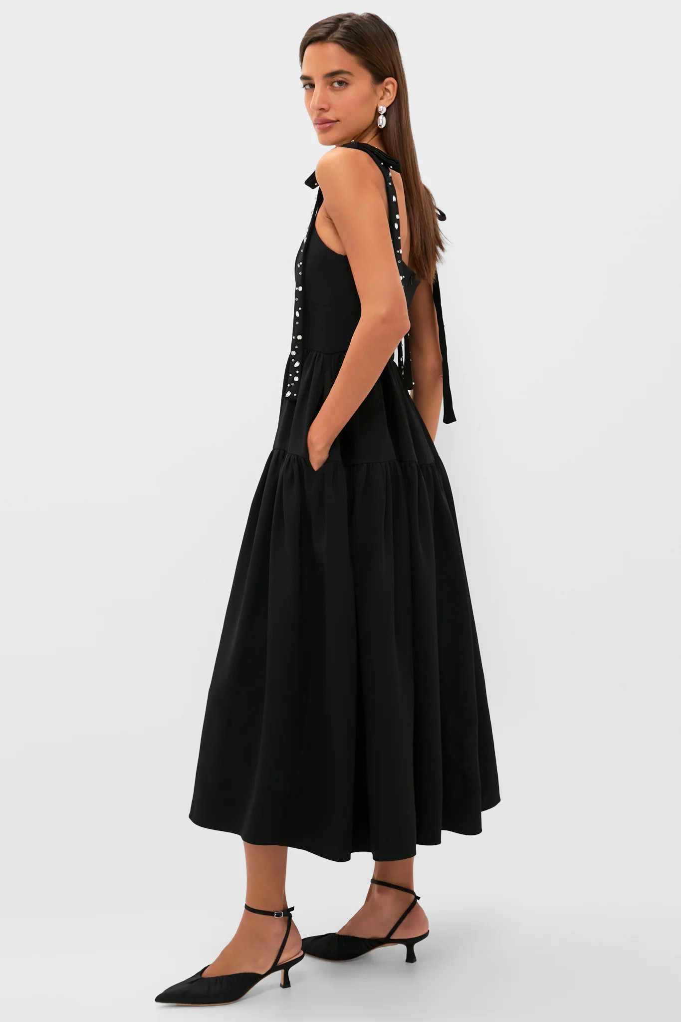 Black Embellished Agnes Maxi Dress | Tuckernuck (US)