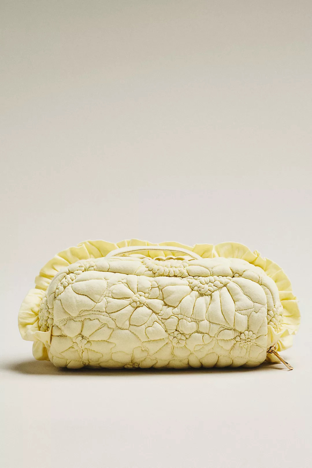 By Anthropologie Dahlia Quilted Ruffle-Trim Cosmetic Pouch | Anthropologie (US)