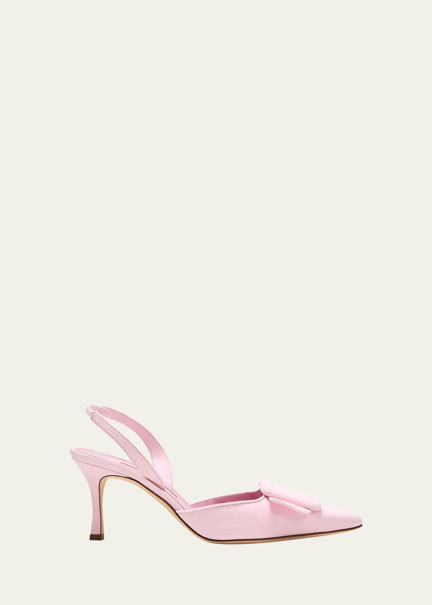 Manolo Blahnik Maysli Suede Buckle Halter Pumps | Bergdorf Goodman
