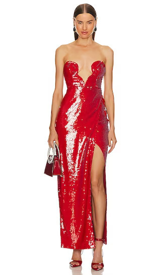 x REVOLVE Giselle Dress | Red Sequin Dress | Red Sequin Gown | Sexy Dress Deep V Dress Plunge Dress | Revolve Clothing (Global)