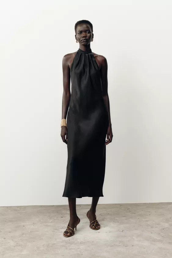 HALTER MIDI DRESS | Zara UK