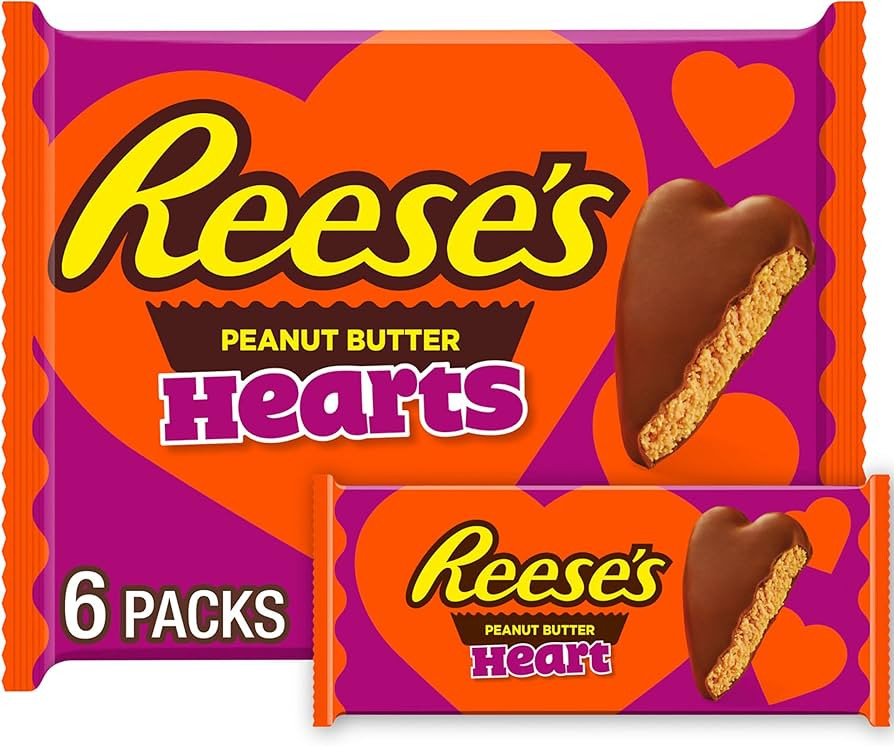 REESE'S Milk Chocolate Peanut Butter Hearts, Valentine's Candy Packs, Perfect Valentines Day Gift... | Amazon (US)