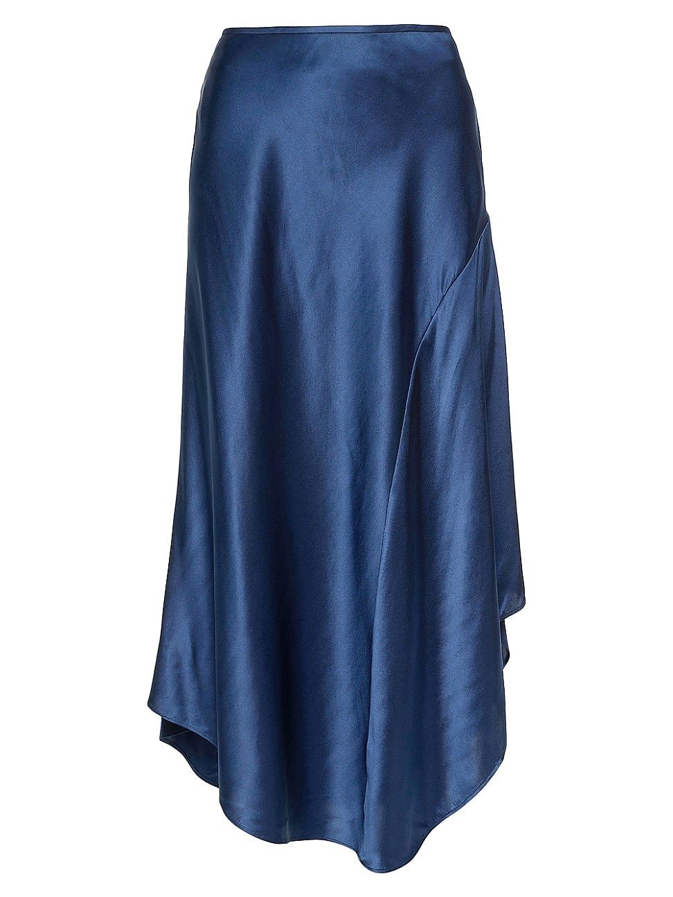 Women's Sivan Silk-Blend Midi-Skirt - Navy - Size 6 | Saks Fifth Avenue