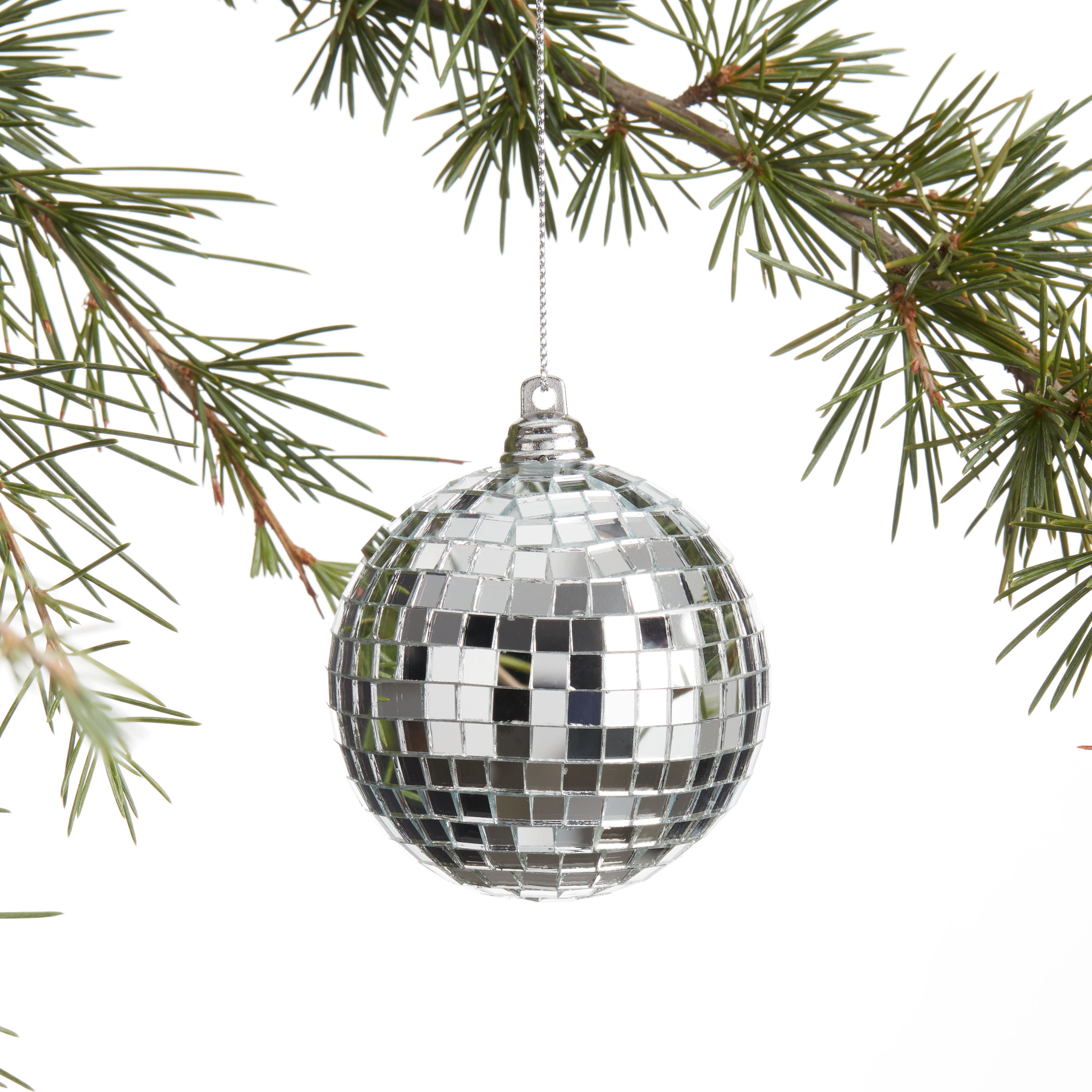 Silver Mirrored Disco Ball Ornaments Set of 2 | World Market