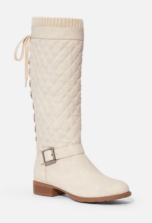 Allia Quilted Lace-up Back Boot | JustFab