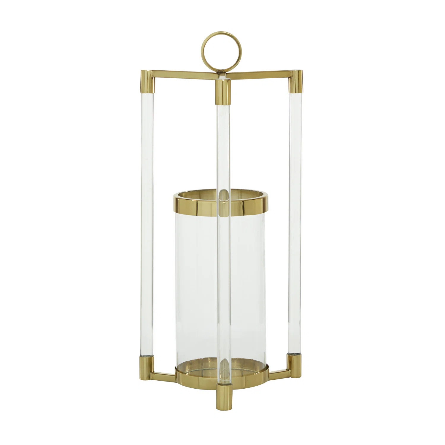 Novogratz Gold Stainless Steel Contemporary Lantern, 23 X 11 X 11 & Reviews | Wayfair | Wayfair North America
