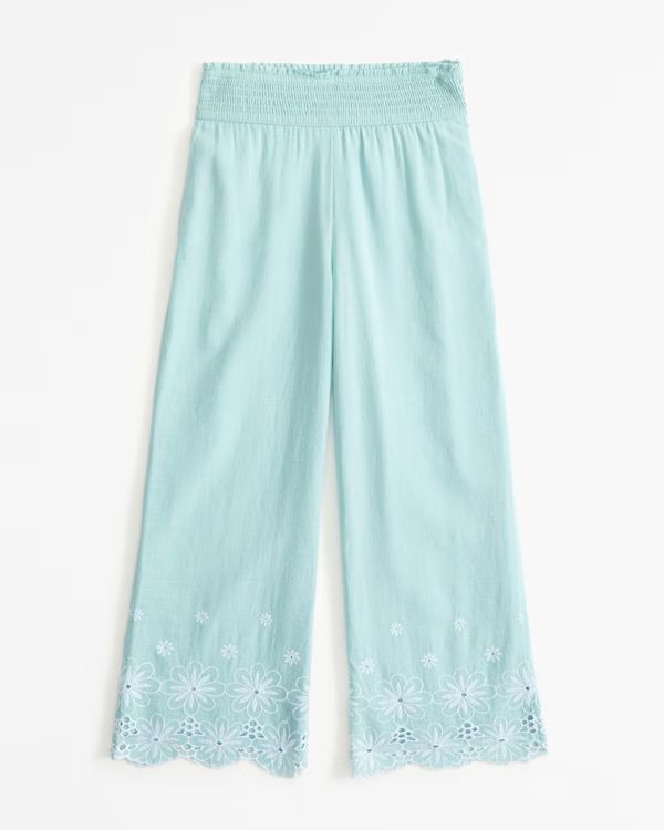 embroidered cutwork pants | Abercrombie & Fitch (US)