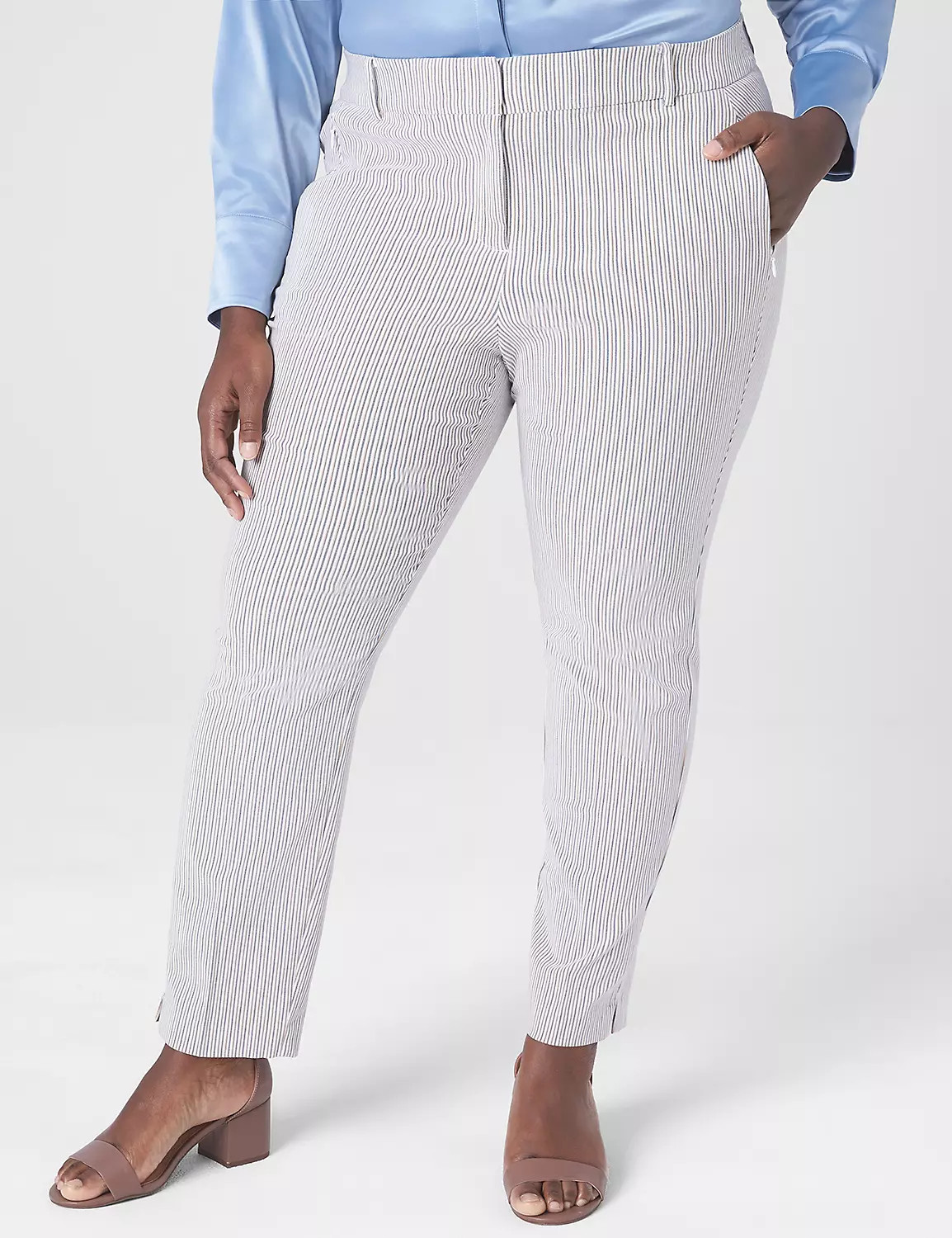 Slim Ankle 4-Season Pant - Stripe | LaneBryant | Lane Bryant (US)