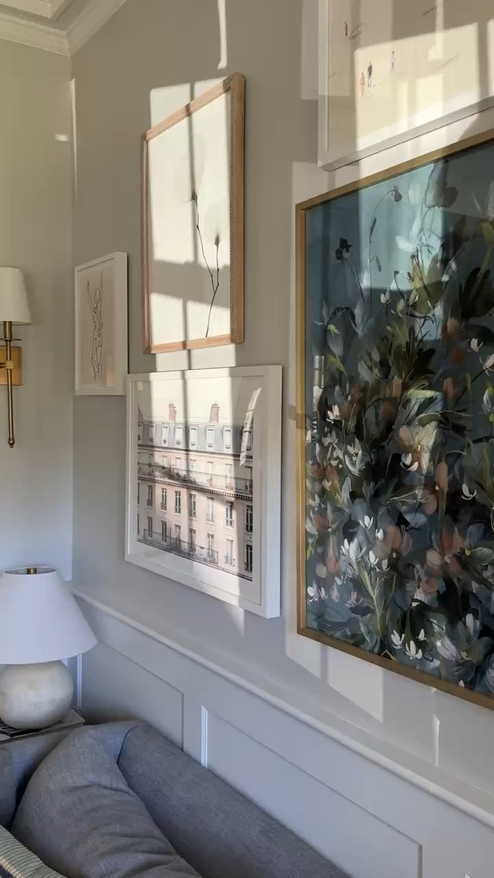Gallery wall inspiration featuring one of my favorite brass sconces. I love this sconce so much that I’ve bought it five times! It adds the prettiest warm detail alongside artwork and works in so many different spaces.

gallery wall ideas, gallery wall inspiration, brass sconce, brass wall sconce, favorite lighting, home lighting ideas, wall decor, collected home decor, classic home style, coastal home decor, statement lighting, girlonthehudson