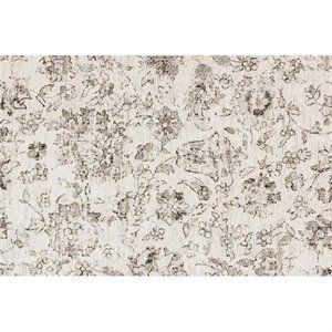Loloi Torrance 5' x 7'6" Microfiber Rug in Ivory and Neutral | Homesquare