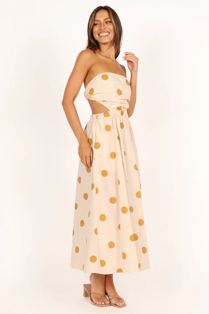 Angelique Dress - Beige Spot | Petal & Pup (US)