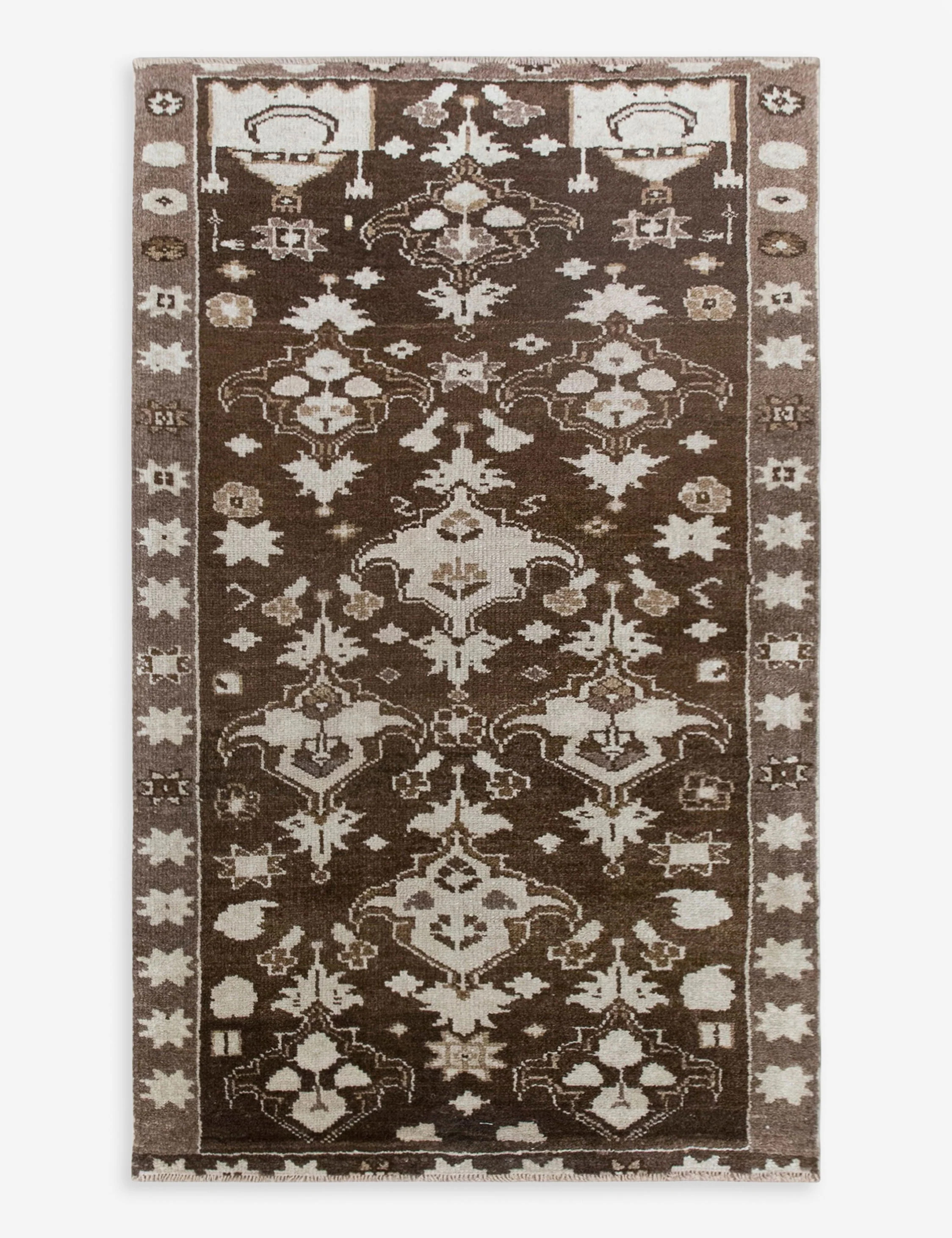 Vintage Turkish Hand-Knotted Wool Rug No. 589, 3'8" x 7'2" | Lulu and Georgia 