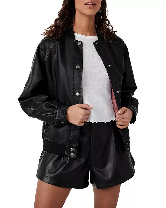 Wild Rose Faux Leather Bomber Jacket | Bloomingdale's (US)