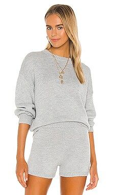 MAJORELLE Keiran Crew Sweater in Heather Grey from Revolve.com | Revolve Clothing (Global)