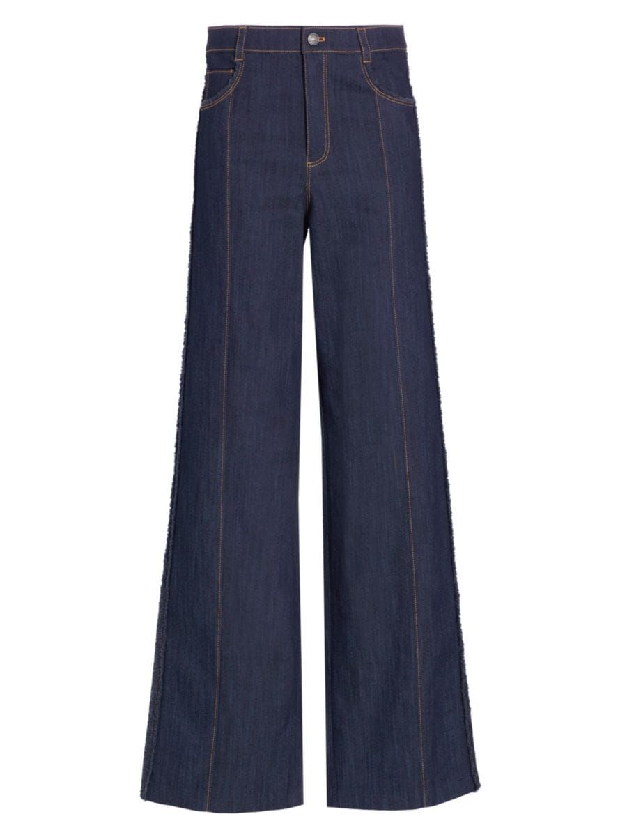 Francine High-Rise Stretch Straight-Leg Jeans | Saks Fifth Avenue