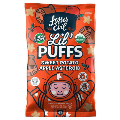 LesserEvil Lil' Puff Sweet Potato Apple Asteroids Baby Food - 2.5oz | Target