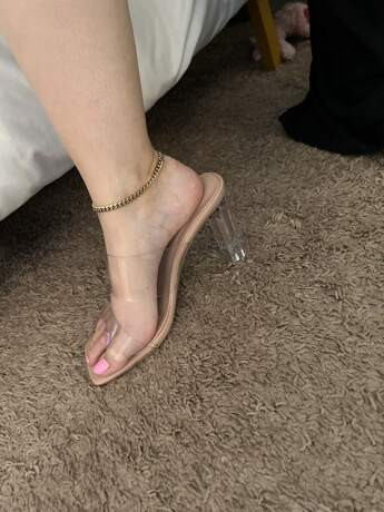 Women's Classic Elegant Crystal Decor Transparent Strap Peep Toe Chunky Heel Sandals, Fashionable... | SHEIN