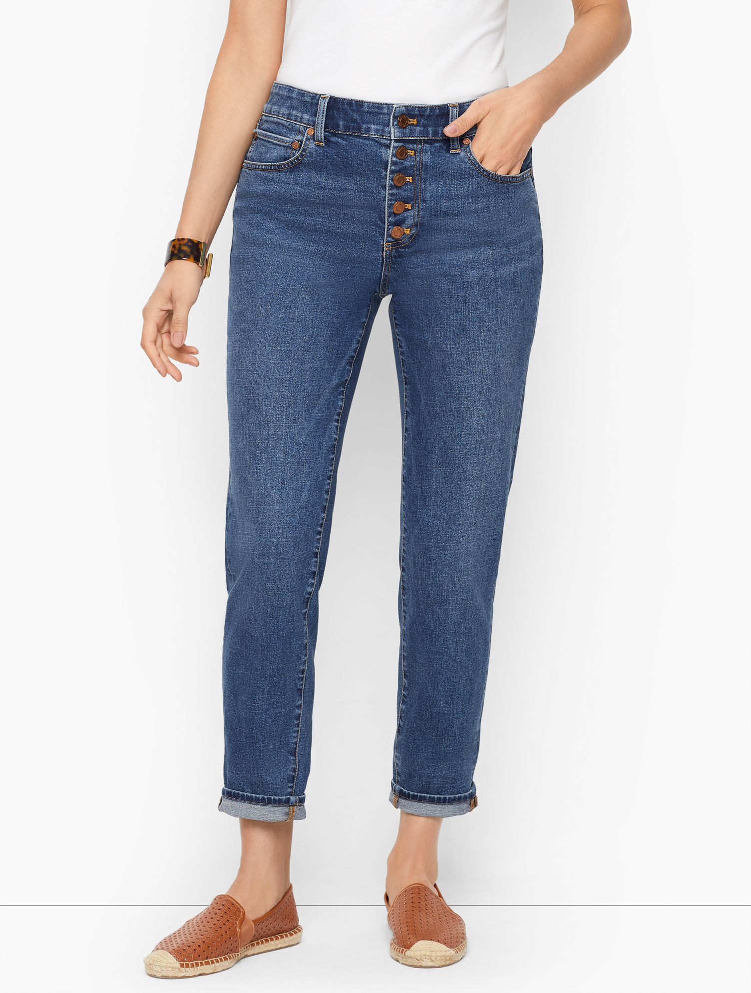 Everyday Relaxed Jeans - Erie Wash - 14 Talbots | Talbots