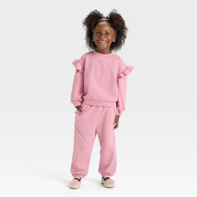 Toddler Girls' French Terry Set - Cat & Jack™ Lilac Purple 5T | Target