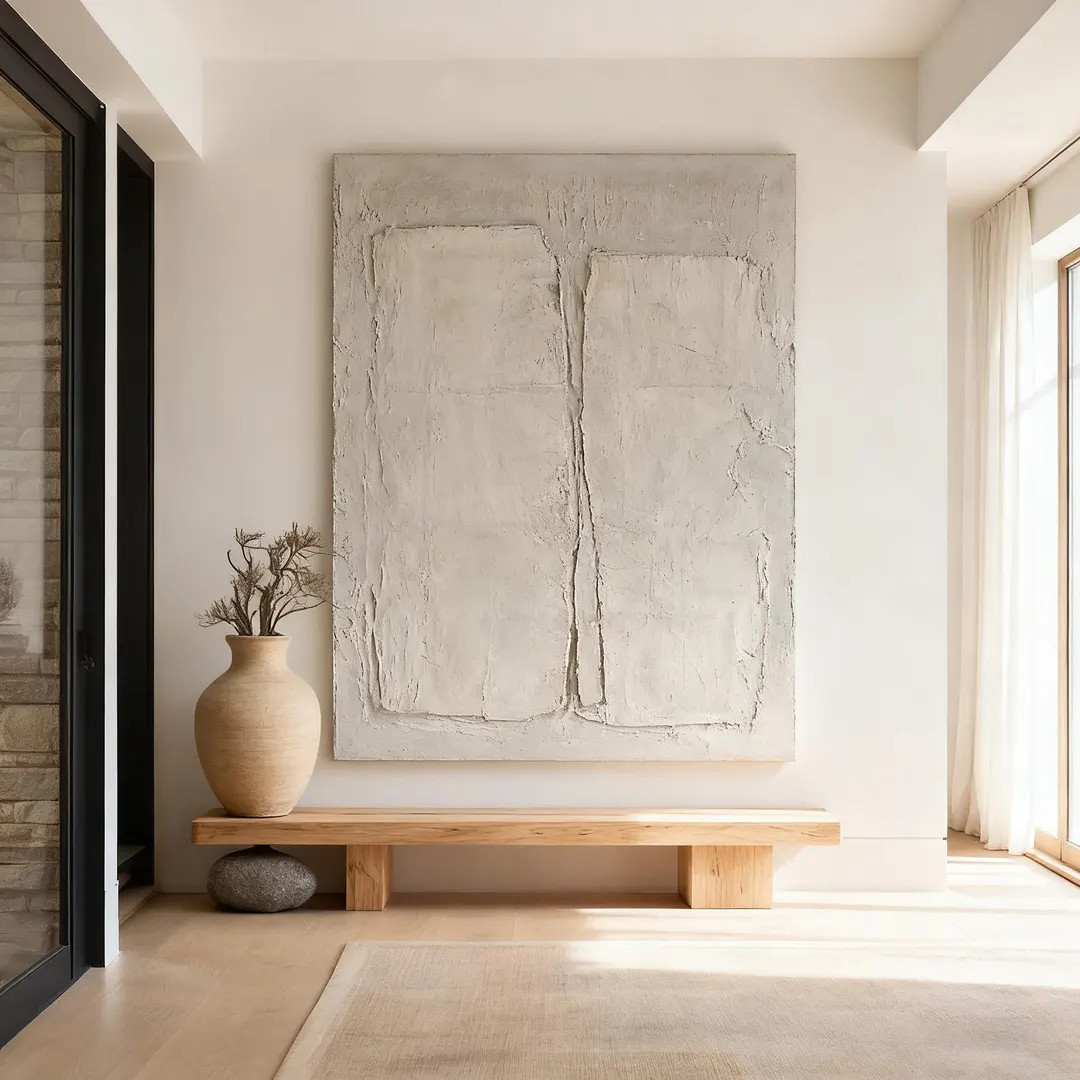 Minimalist Textured Original Oil Painting,large Neutral Wall Art, Modern Wabi Sabi Artwork,hand P... | Etsy (US)