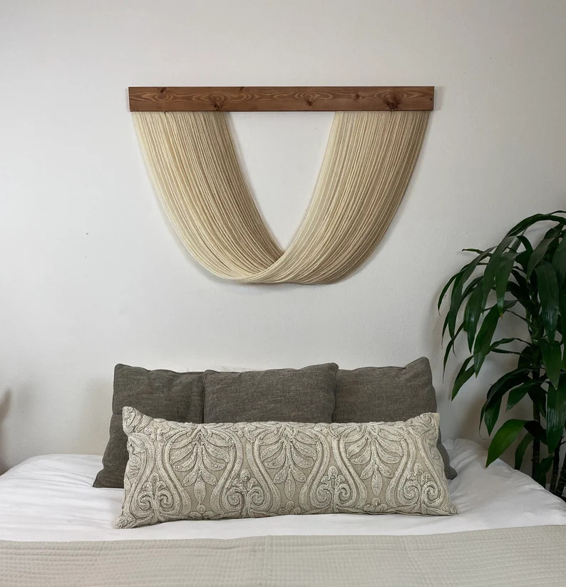 Medium Size Tan / Neutral Dip Dye Ombr\u00e9 Wall Hanging Fiber Art Tapestry | Etsy (Global)