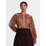 Scenario Women's and Women's Plus Embroidered Top with Long Sleeves, Sizes XS-4X | Walmart (US)