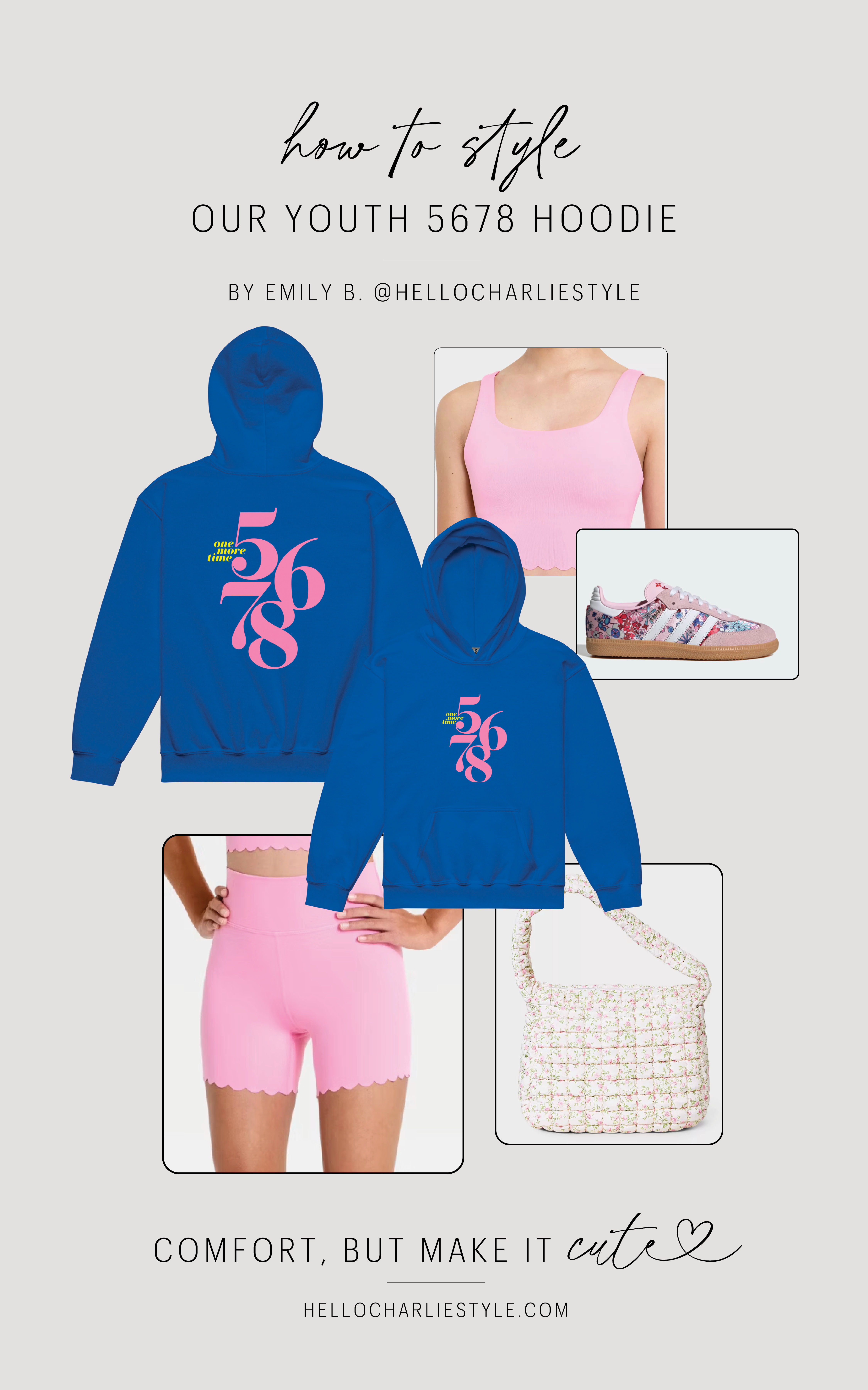One more time… 5-6-7-8 💙💗

Here’s how to style our youth 5678 dance hoodie for competition weekends, practice days, and team rehearsals. Layer it over a bright set, add fun sneakers, and finish with a cute bag for the perfect dance girl outfit.

Perfect for:
• Youth dance competition outfits
• Hip hop & jazz team style
• Studio warm-ups
• Dance team outfit ideas
• Gifts for young dancers

Hello Charlie Style creates trendy, comfy dancewear for girls who bring the energy ✨

#DanceCompetition #5678 #DanceGirl   

 #LTKootd #LTKActive #LTKKids