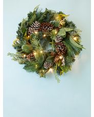 26in Artificial Pine Wreath With Pinecones | HomeGoods