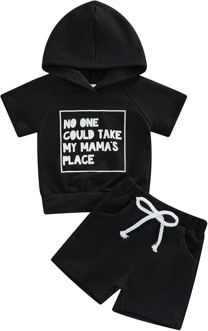 Newborn Infant Baby Boy Spring Summer Clothes Short Sleeve Short Sleeve Hoodie T-Shirt Tops Shorts O | Amazon (US)