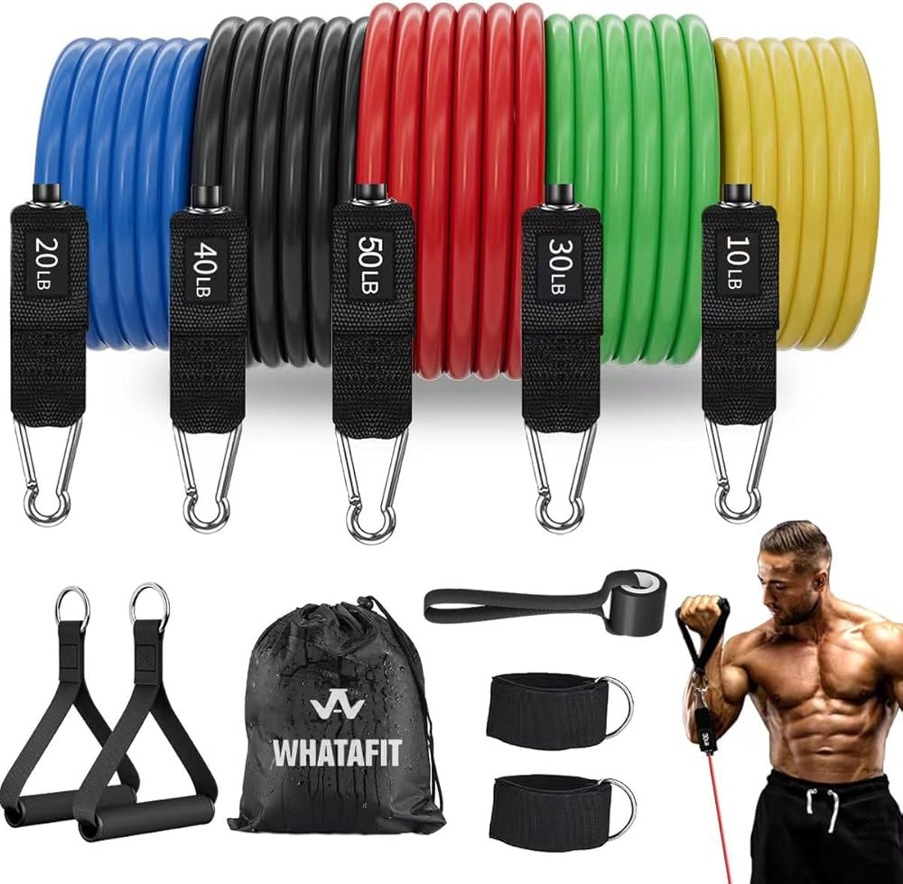 WHATAFIT Resistance Bands, Exercise Bands，Resistance Bands for Working Out, Work Out Bands with... | Amazon (US)