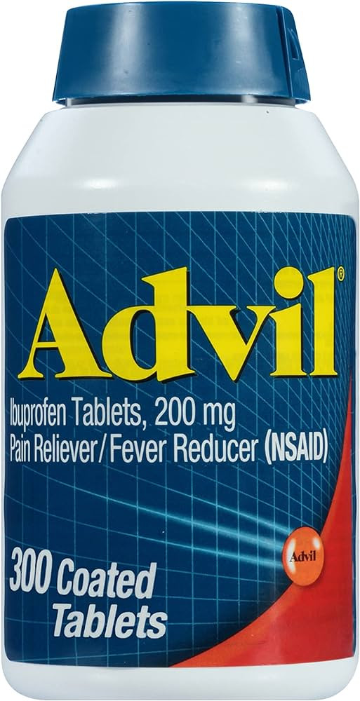 Advil Pain Reliever and Fever Reducer, Pain Relief Medicine with Ibuprofen 200mg for Headache, Ba... | Amazon (US)