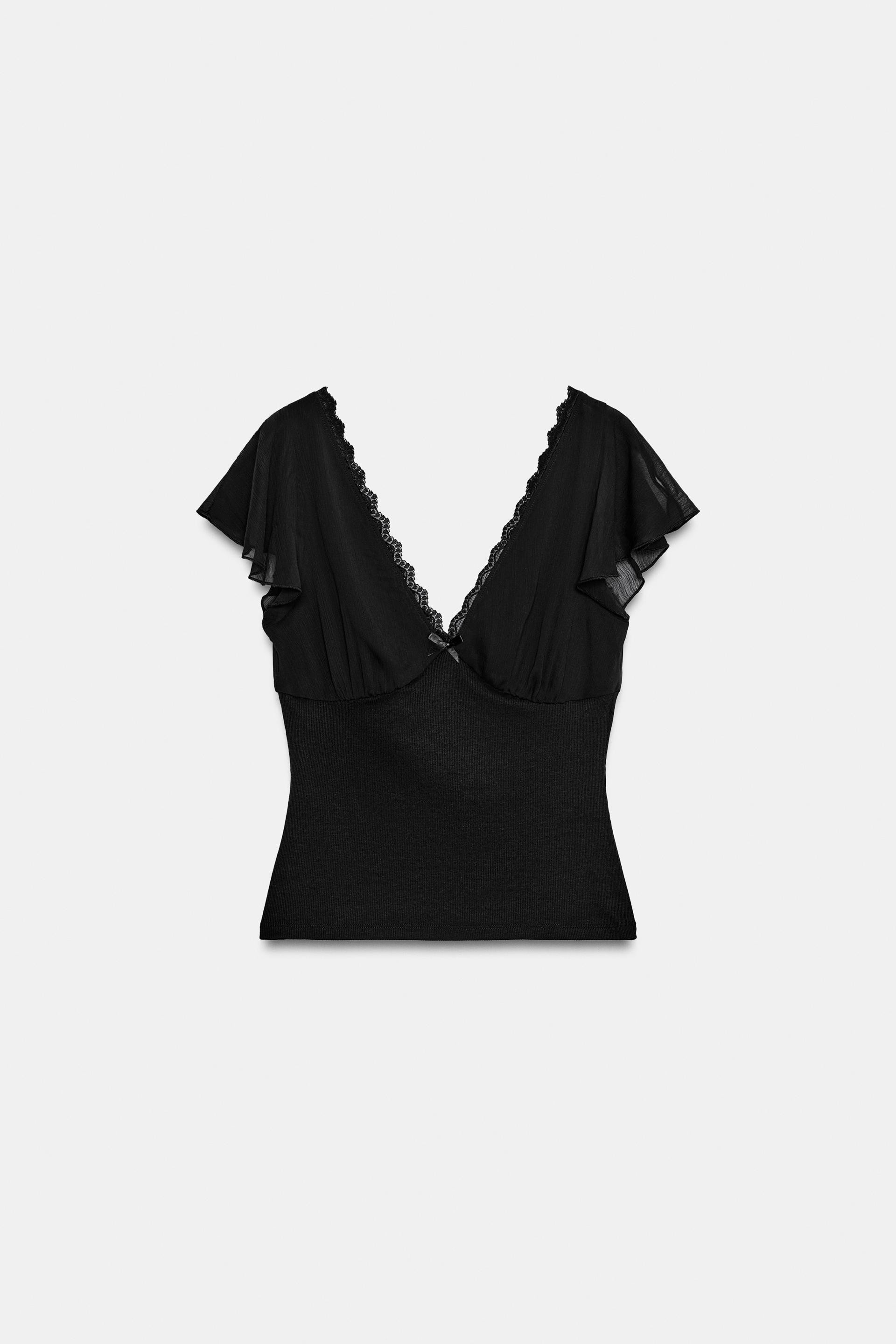 LACE DETAIL TOP | Zara US