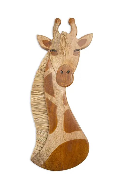 CRANE BABY Giraffe Wooden Wall Decor in Brown at Nordstrom | Nordstrom