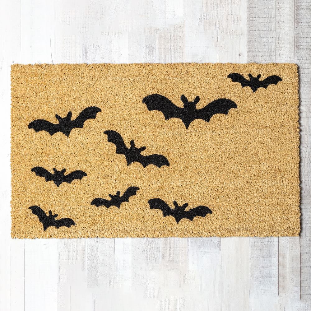 Nickel Designs Hand-Painted Doormat - Halloween Bat | West Elm (US)