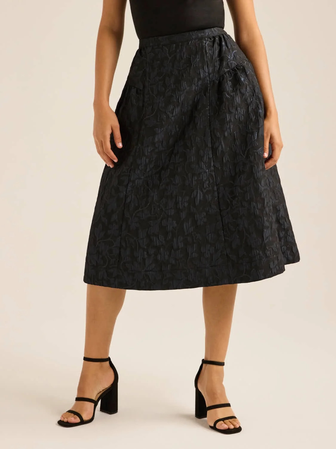 Scoop Women's Jacquard Midi Skirt, Sizes XS-XXL | Walmart (US)