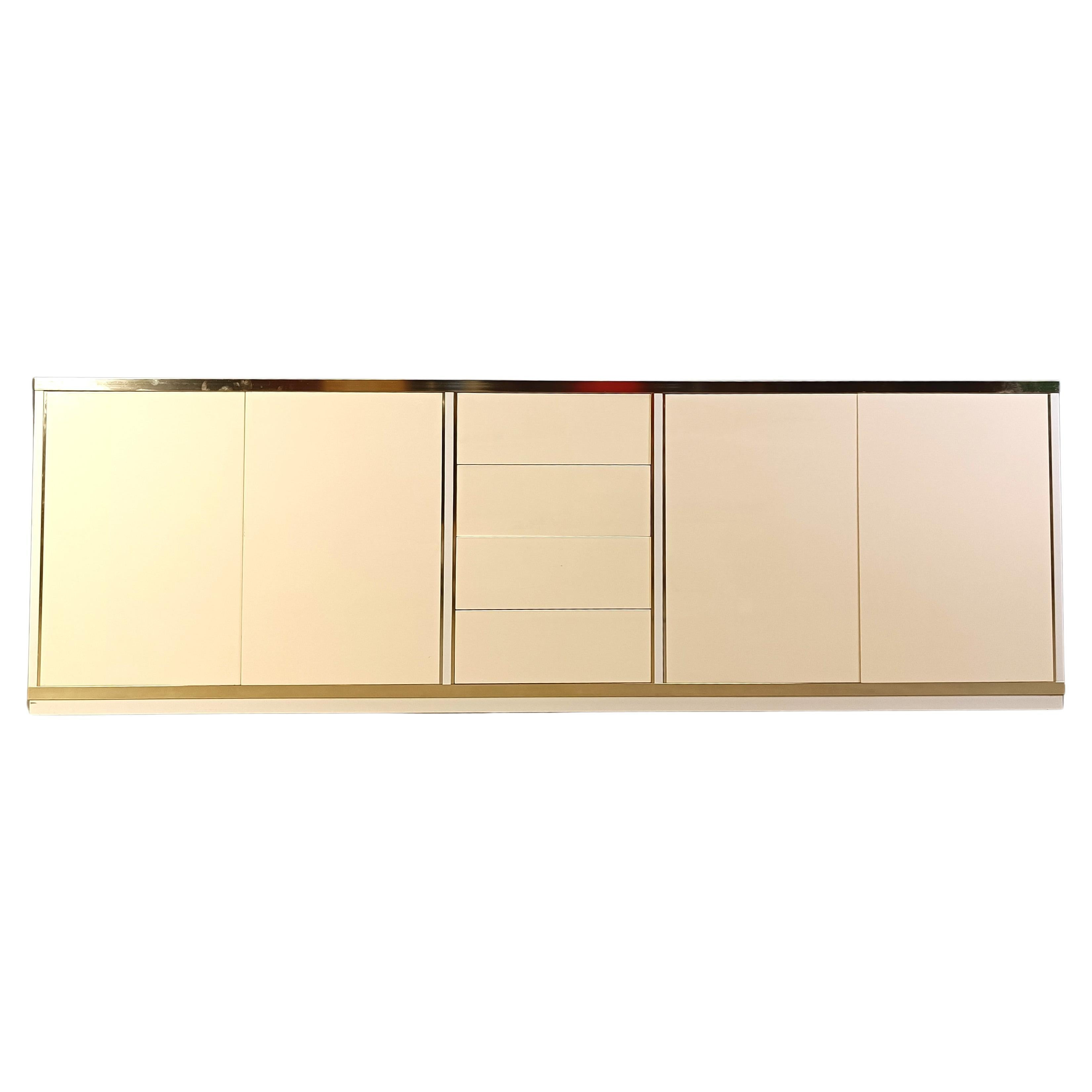 Vintage lacquered credenza, 1980s | 1stDibs